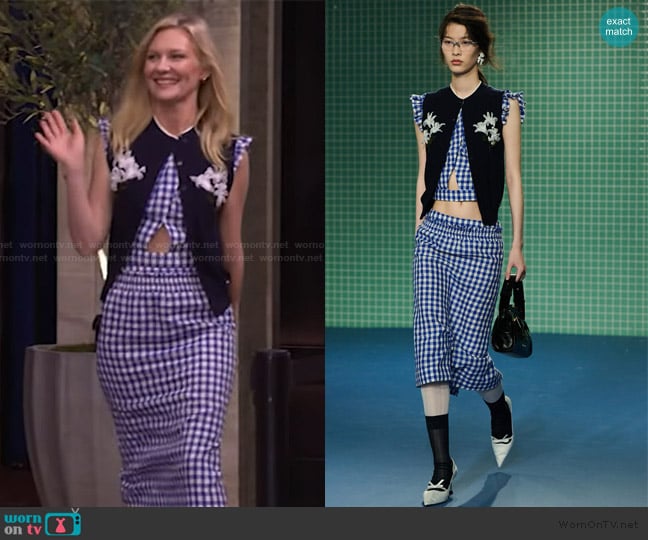 Shushu/Tong 2025 Spring Collection worn by Kirsten Dunst on Live with Kelly and Mark