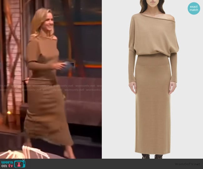 Simkhai Janese Off Shoulder Midi Dress worn by Sara Haines on The View