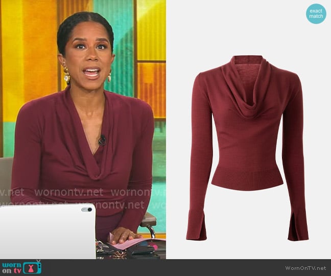 Simkhai Natia Top worn by Adriana Diaz on CBS Mornings