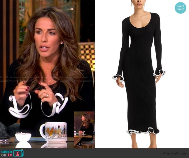 Simkhai Solani Frill Body-Con Dress worn by Alyssa Farah Griffin on The View