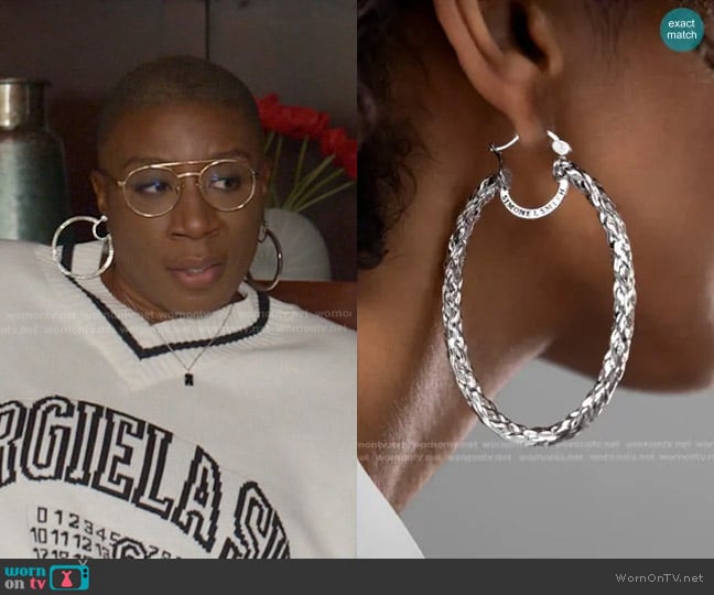 Simone I. Smith Large Miss Thang Hoops worn by Henrietta Wilson (Aisha Hinds) on 9-1-1