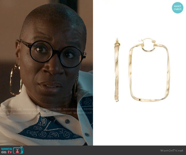 Simone I. Smith Taffy Hoops - Extra Large worn by Henrietta Wilson (Aisha Hinds) on 9-1-1