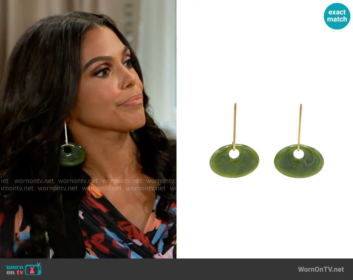 Sita Nevado Piruleta Earrings worn by Dani Dupree (Karla Mosley) on Beyond the Gates