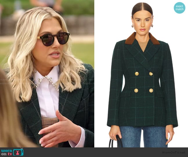 Smythe Patch Pocket Wedding Blazer worn by Gina Kirschenheiter on The Real Housewives of Orange County