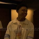 Spenser’s white stripe jacket on Reasonable Doubt
