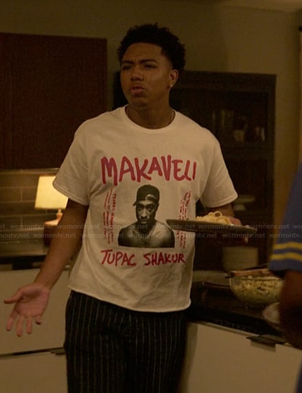 Spenser's Tupac graphic tee on Reasonable Doubt