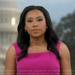 Rachel's purple square neck dress on Good Morning America