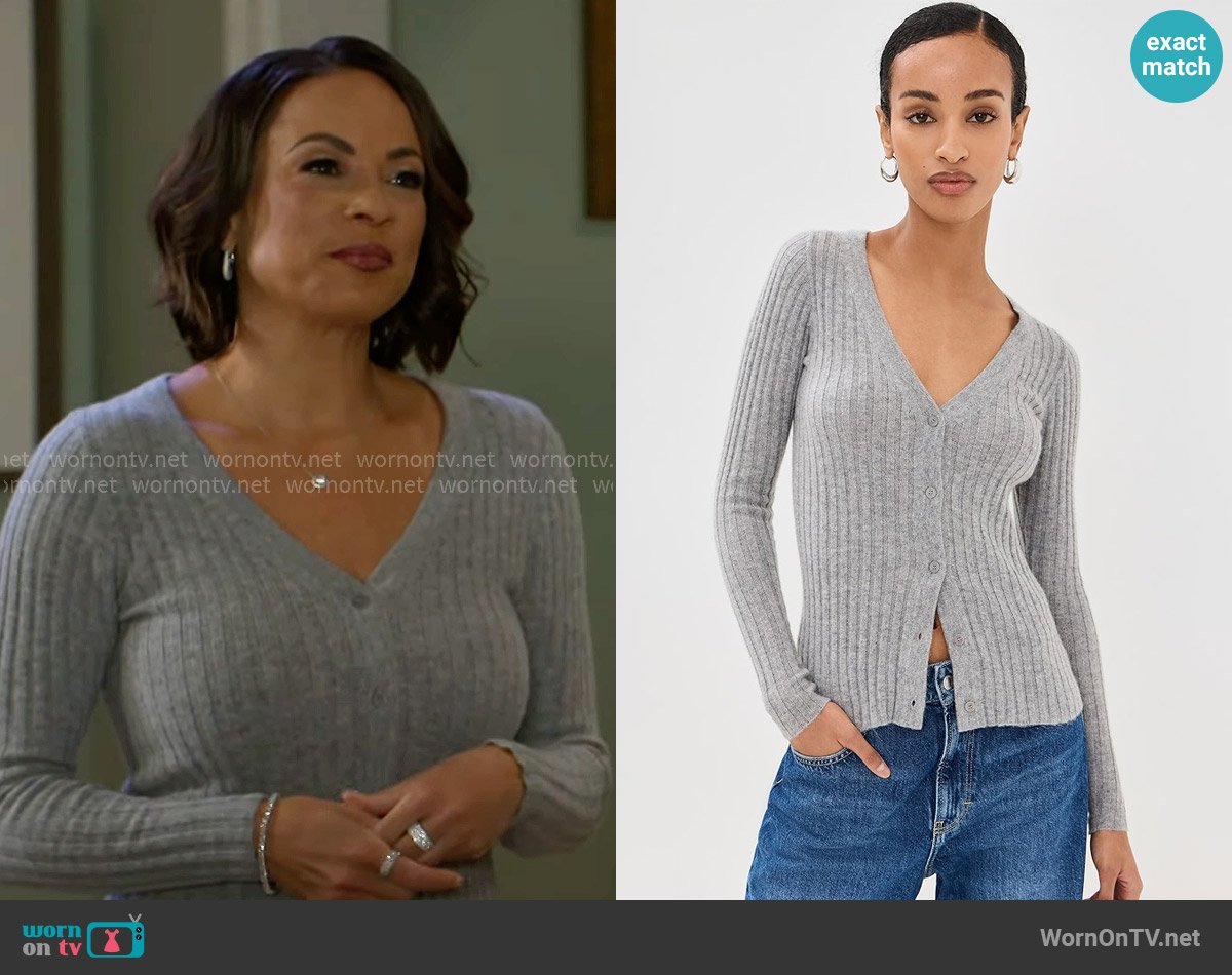 Staud Cashmere Cargo Sweater worn by Nicole Dupree Richardson (Daphnee Duplaix) on Beyond the Gates