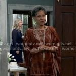 Stella’s fringed velvet top on General Hospital