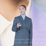 Stella’s grey asymmetric blazer on The Morning Show