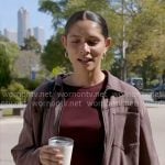 Stella’s purple jacket on Chicago Fire