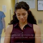 Stella’s purple shirtdress on Chicago Fire