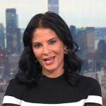 Darlene’s black striped ribbed dress on Today