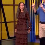 Sunny’s brown ruffled top and skirt on The View