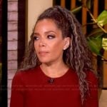 Sunny’s red short sleeve midi dress on The View