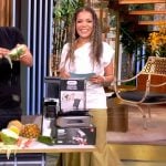 Sunny’s white asymmetric top and skirt on The View