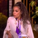 Sunny’s white lace inset blouse on The View