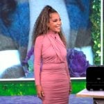 Sunny’s pink gathered dress on The View