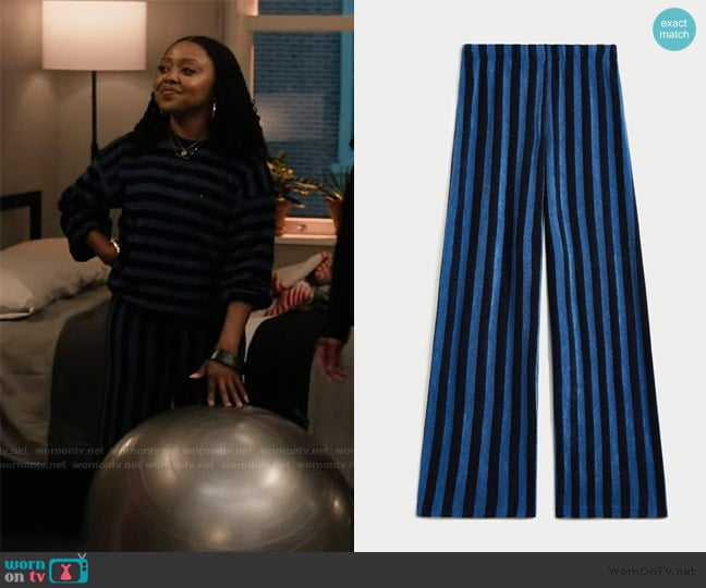 Suzie Kondi The Zephyra Flare Pants in Terry worn by Janine Teagues (Quinta Brunson) on Abbott Elementary