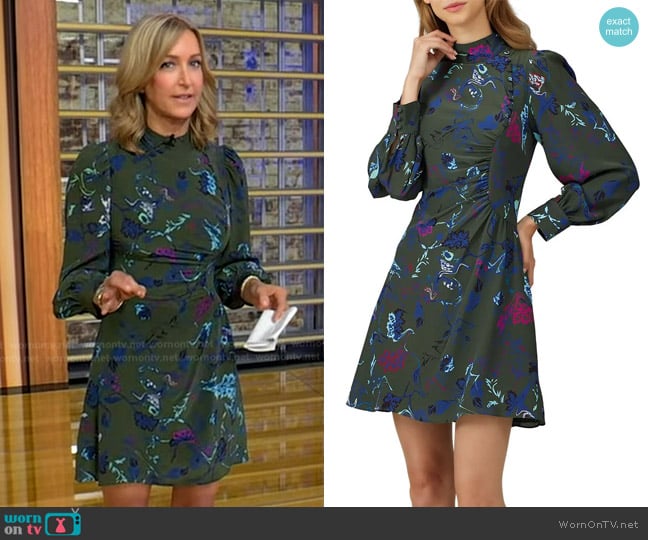 Tanya Taylor Clarisse Dress Dresss in Green worn by Lara Spencer on Good Morning America