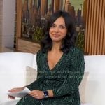Dr. Tara Narula’s green animal print dress on Good Morning America