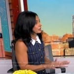 Dr. Tara Narula’s navy pinstripe dress on Good Morning America