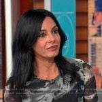 Dr. Tara Narula’s black print mesh dress on Good Morning America