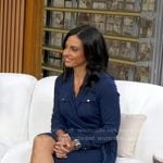 Dr. Tara Narula’s navy wrap dress on Good Morning America
