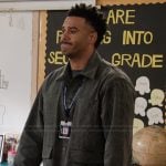 Tariq’s gray jacket on Abbott Elementary