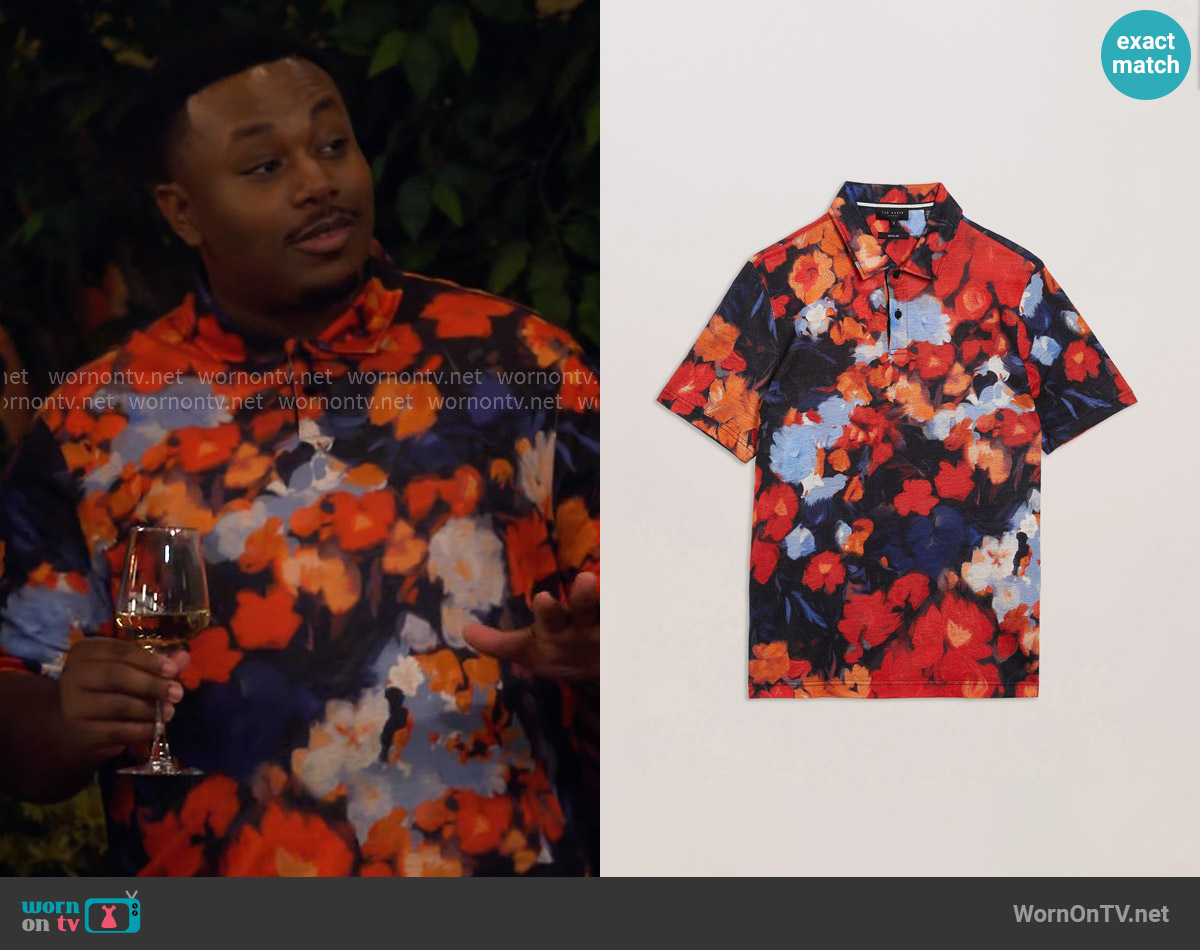 Ted Baker Darly Polo worn by Marty (Marcel Spears) on The Neighborhood