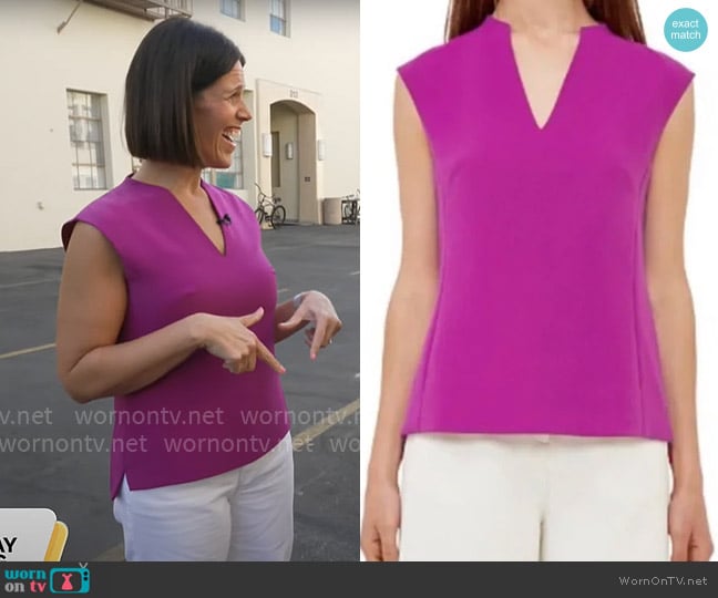 Ted Baker Paysy Top worn by Dana Jacobson on CBS Mornings