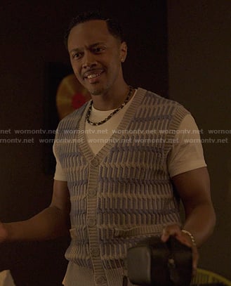 Terrence's grey knit vest on Reasonable Doubt