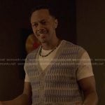 Terrence’s grey knit vest on Reasonable Doubt