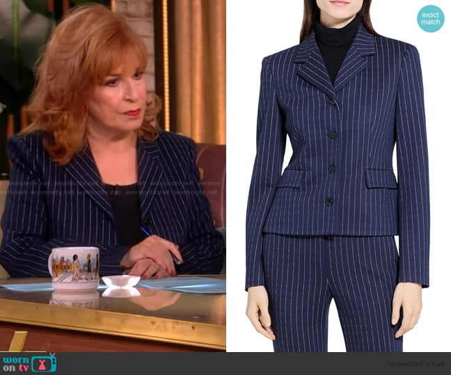 Joy’s blue pinstripe blazer on The View