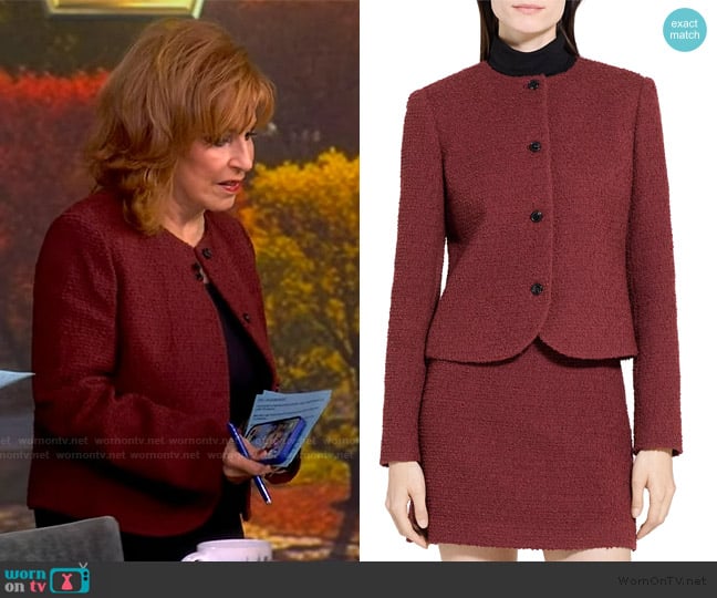 Joy’s maroon tweed jacket on The View