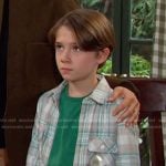 Thomas’s grey plaid button down shirt on Days of our Lives