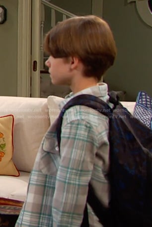 Thomas’s grey plaid button down shirt on Days of our Lives