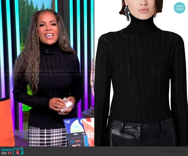Toccin Nancy Pointelle Turtleneck Sweater worn by Sunny Hostin on The View