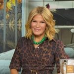 Tory’s leopard print belted dress on Good Morning America