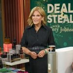 Tory’s black belted denim dress on Good Morning America