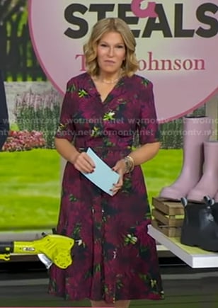 Tory Johnson's floral print shirtdress on Good Morning America