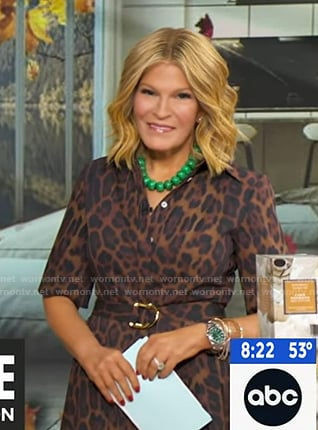 Tory's leopard print belted dress on Good Morning America