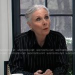 Tracy’s black pinstriped shirt on General Hospital