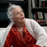 Tracy’s red striped pajamas on General Hospital