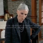Tracy’s grey checked blazer on General Hospital