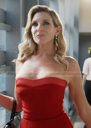 Tricia’s red strapless dress on 9-1-1