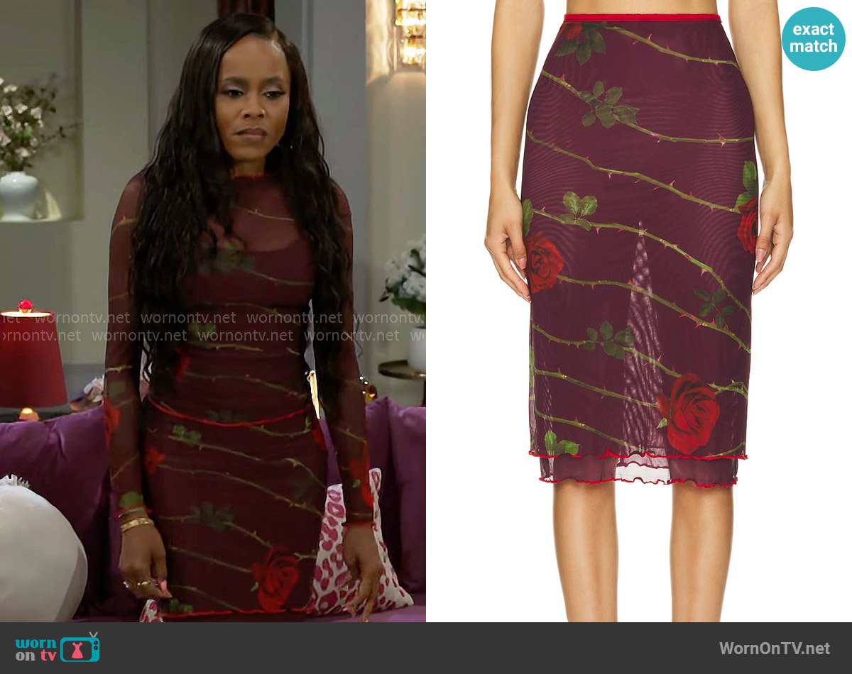 Tyler McGillvary Briar Skirt worn by Hayley Lawson (Marquita Goings) on Beyond the Gates