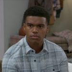 Tyrell’s light blue plaid shirt on Beyond the Gates