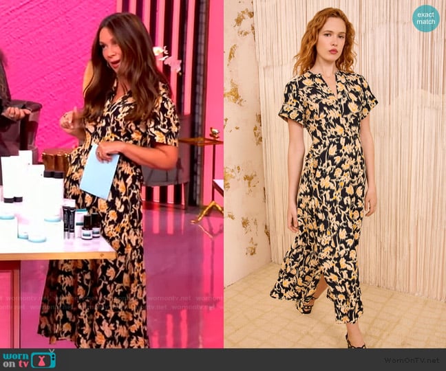 Ulla Johnson Nadya Short Sleeve Midi Dress worn by Gretta Monahan on The View