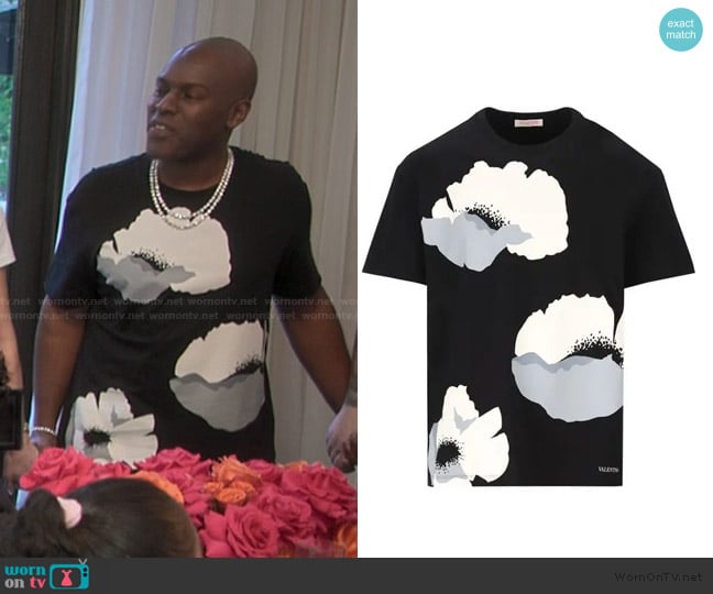 Valentino T-shirt and polo shirt worn by (Corey Gamble) on The Kardashians